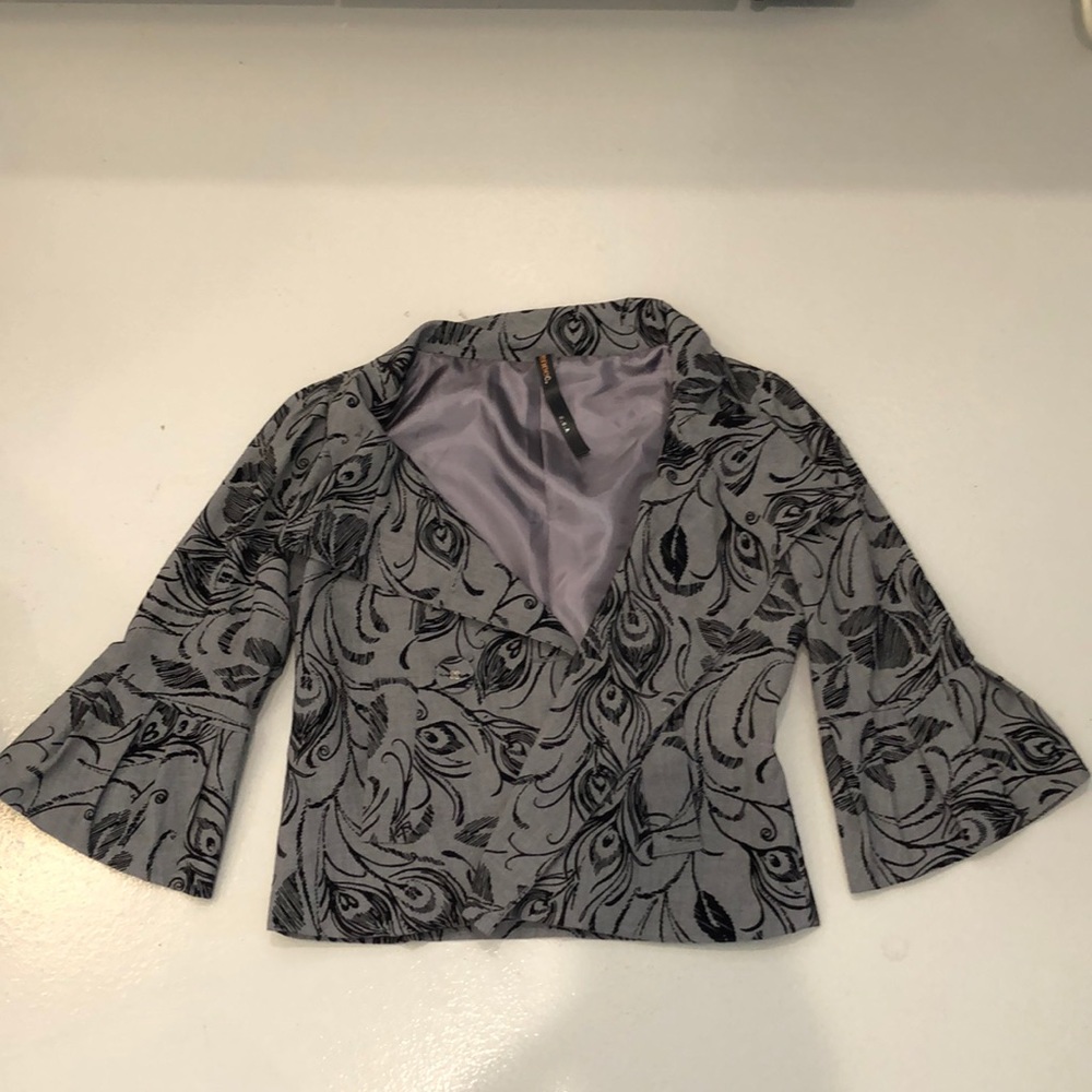 Reneec patterned open blazer